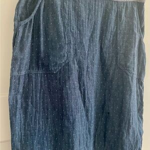 DownEast Blue Polka-dotted Skirt